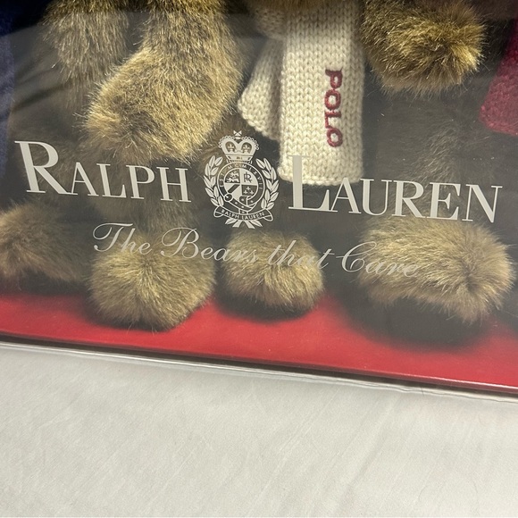 Vintage Ralph Lauren Polo Plush The Bears That Care Red, White & Blue Scarves - Picture 2 of 5